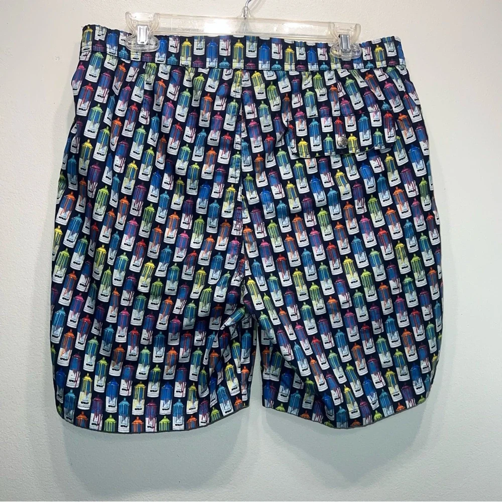 Peter Millar Collection Swim Trunks Board Shorts Spray Paint Can Size  Small
